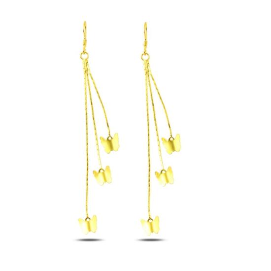 Wholesale Dangle Matt Butterfly Earrings