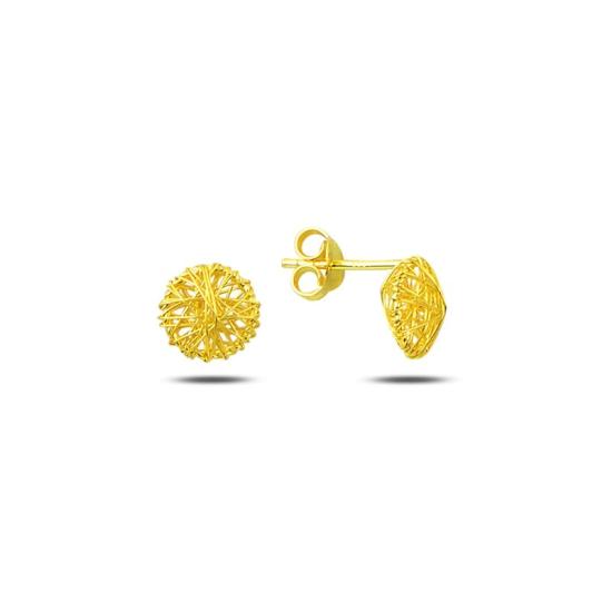 Wholesale Round Braided Wire Nest Stud Earrings