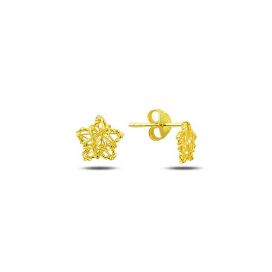 Wholesale Braided Wire Nest Star Stud Earrings