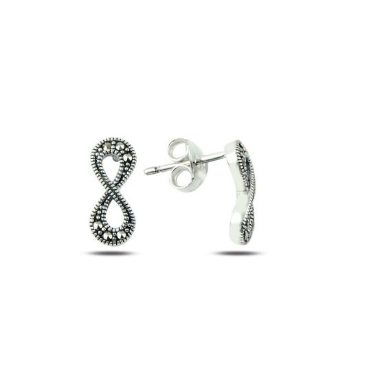 Wholesale Marcasite Infinity Stud Earrings