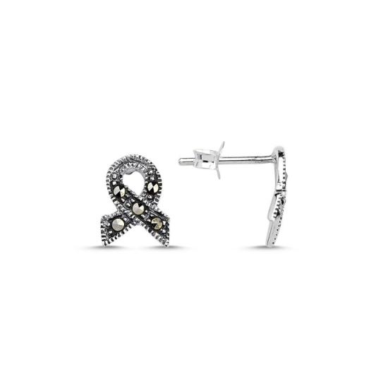 Wholesale Marcasite Ribbon Stud Earrings