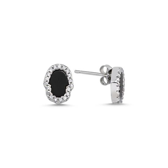 Wholesale Hamsa CZ Stud Earrings