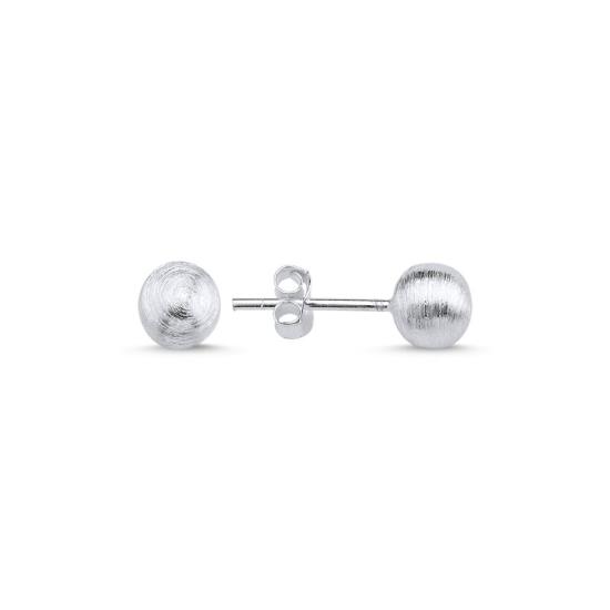 Wholesale 6mm Brushed Ball Stud Earrings