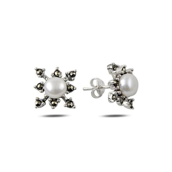 Wholesale Pearl & Marcasite Stud Earrings