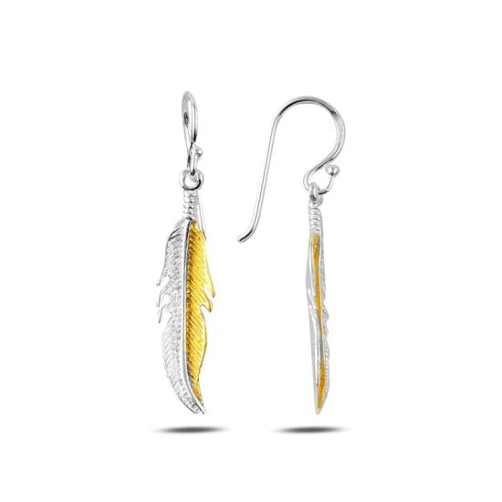 Wholesale Feather Dual Color Earrings