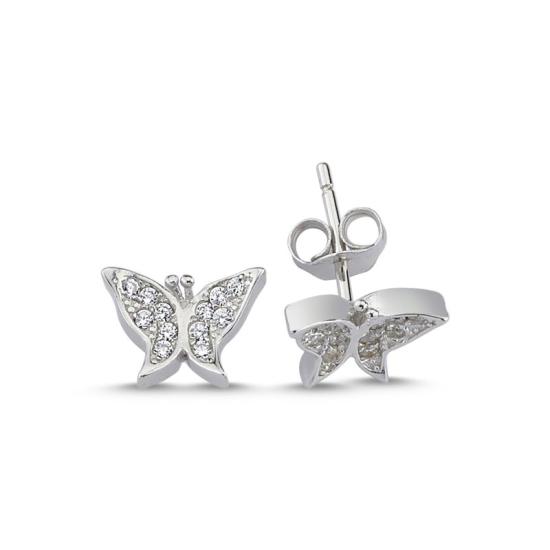 Wholesale CZ Butterfly Stud Earrings