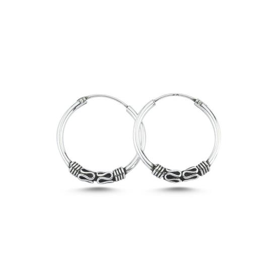 Wholesale 18mm Oxidised Hoop Earrings