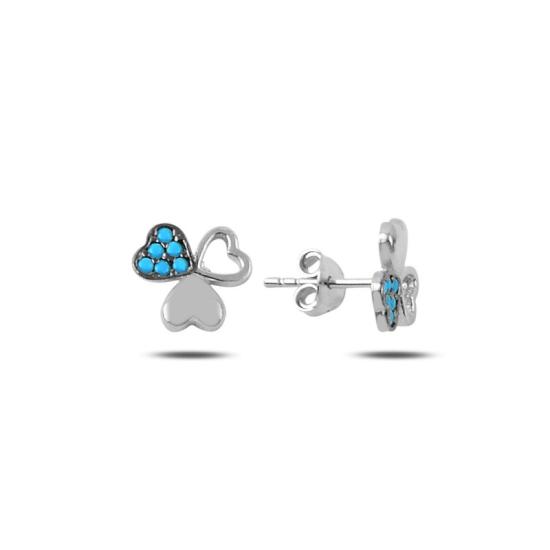 Wholesale Hearts in Clover Nano Turquoise Stud Earrings