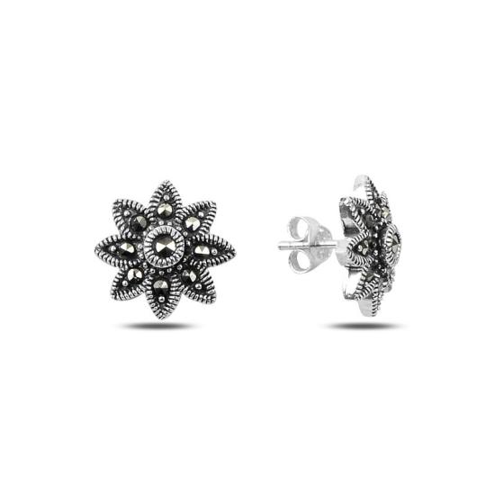 Wholesale Marcasite Flower Stud Earrings