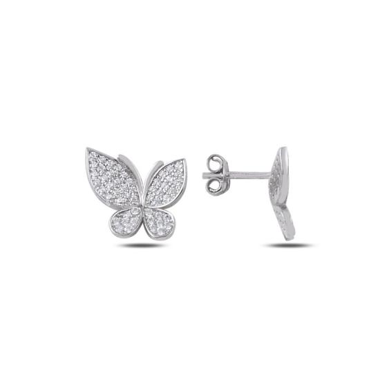 Wholesale CZ Butterfly Stud Earrings