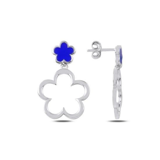 Wholesale Enamel Flowers Drop Earrings