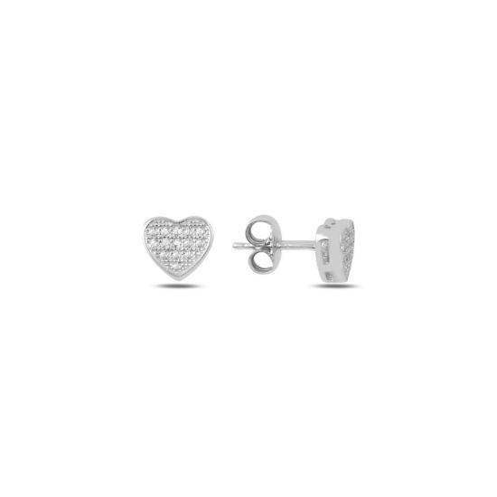 Wholesale Heart CZ Stud Earrings