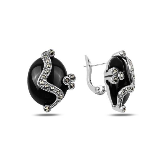 Wholesale Marcasite & Onyx Earrings