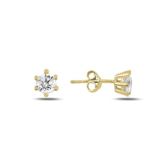 Wholesale CZ Solitaire Stud Earrings