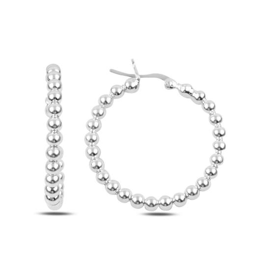 Wholesale 30mm Beaded Hoop Earrings