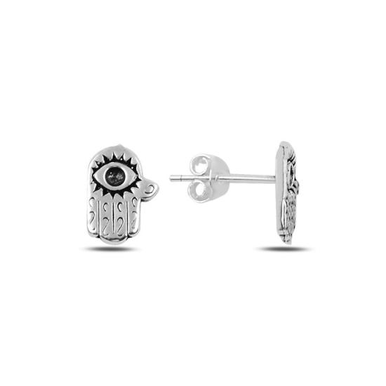 Wholesale Oxidised Hamsa Stud Earrings