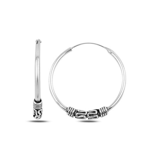 Wholesale 25mm Oxidised Hoop Earrings