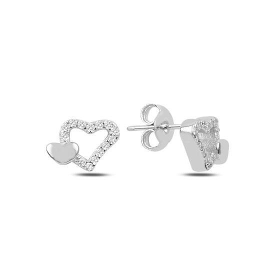 Wholesale Heart CZ Stud Earrings