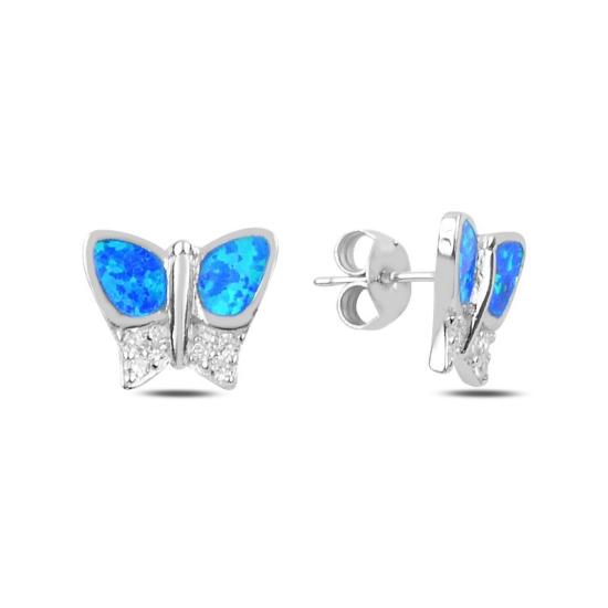 Wholesale Butterfly Opal & CZ Earrings