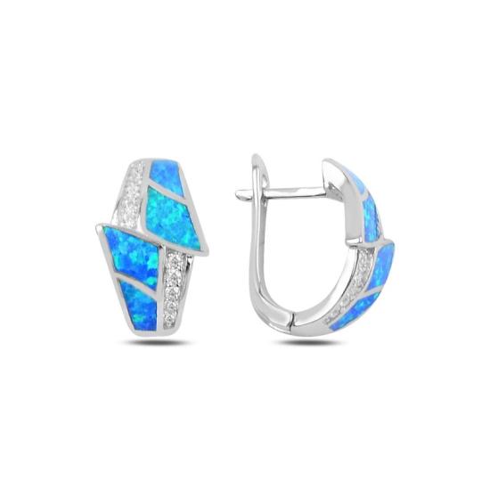 Wholesale Opal & CZ Latch Back Earrings