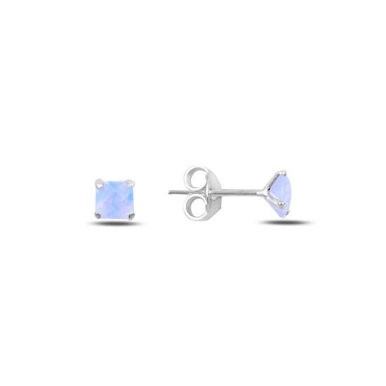 Wholesale 4mm Square Solitaire CZ Stud Earrings