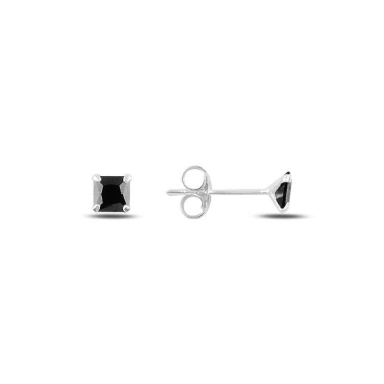 Wholesale 4mm Square Solitaire CZ Stud Earrings