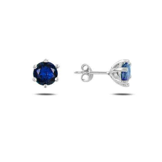 Wholesale Solitaire 6mm Colored CZ Stud Earrings