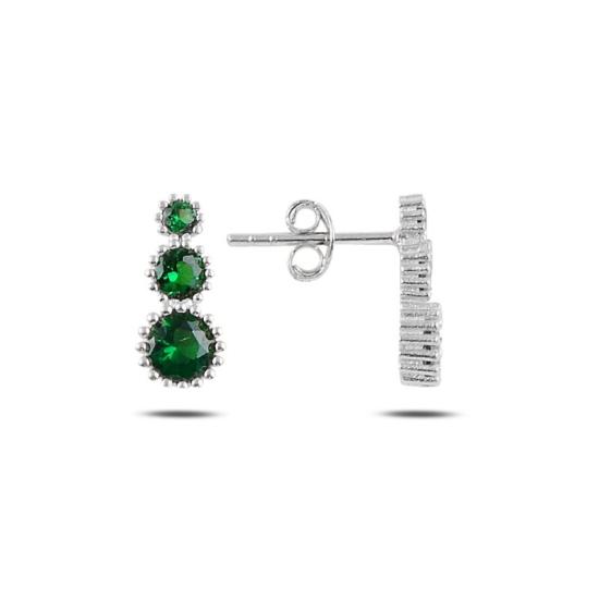 Wholesale Trickle Colored CZ Stud Earrings