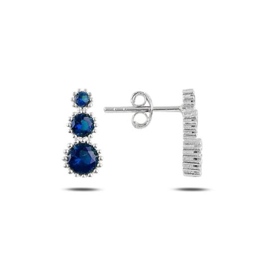 Wholesale Trickle Colored CZ Stud Earrings