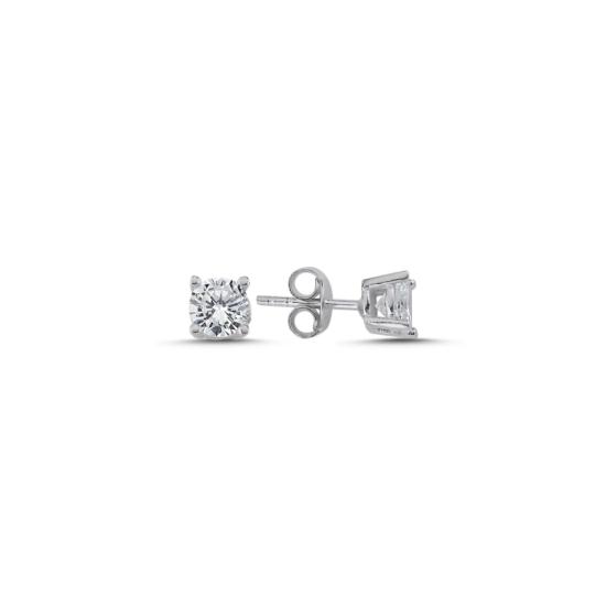 Wholesale 4mm CZ Solitaire Stud Earrings