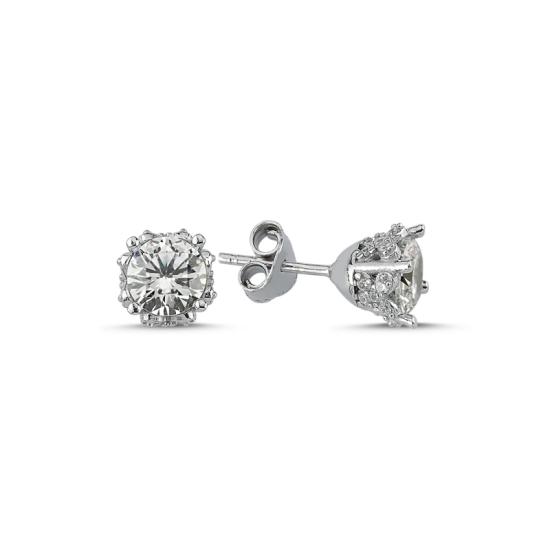 Wholesale CZ Solitaire Stud Earrings