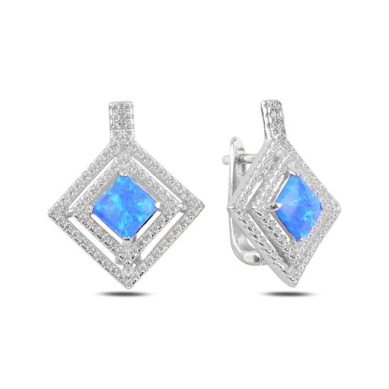 Wholesale Opal & CZ Latch Back Earrings