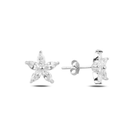 Wolesale Flower CZ Stud Earrings