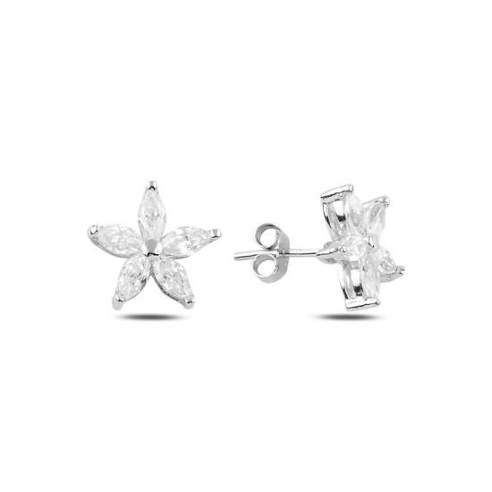 Wholesale Flower CZ Stud Earrings