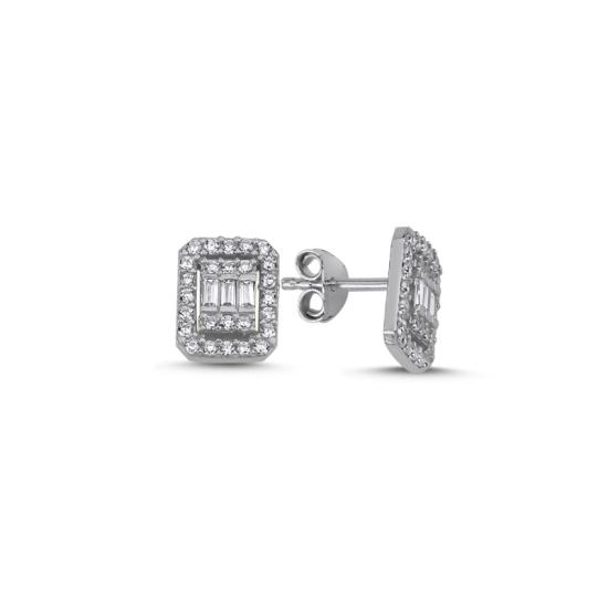 Wholesale Baguette CZ Stud Earrings