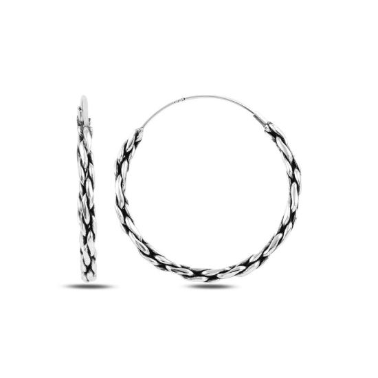 Wholesale 30mm Oxidised Hoop Earrings