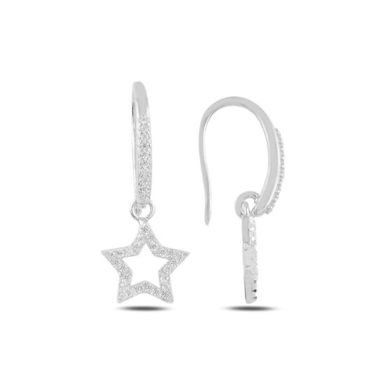 Wholesale Dangle Star CZ Earrings