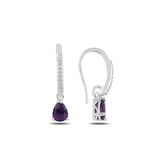 Wholesale Teardrop Colored CZ Dangle Earrings