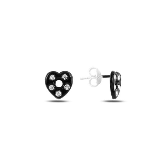 Wholesale Heart CZ Stud Earrings