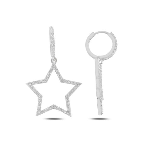 Wholesale Star CZ Dangle Earrings