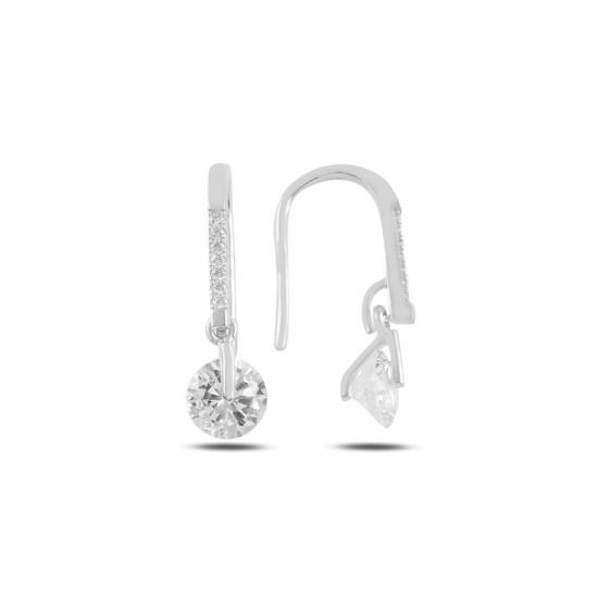 Wholesale Round Dangle CZ Earrings