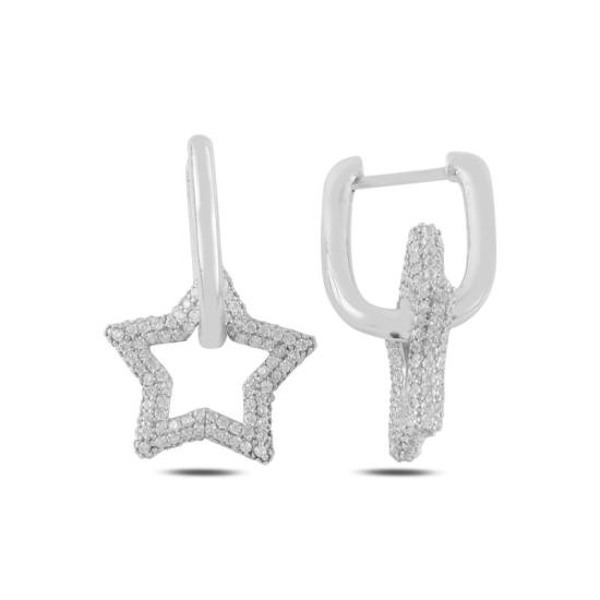 Wholesale Star Dangle CZ Earrings