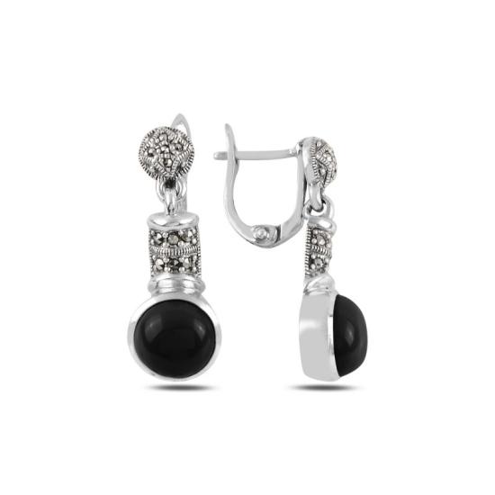 Wholesale Marcasite & Onyx Dangle Earrings