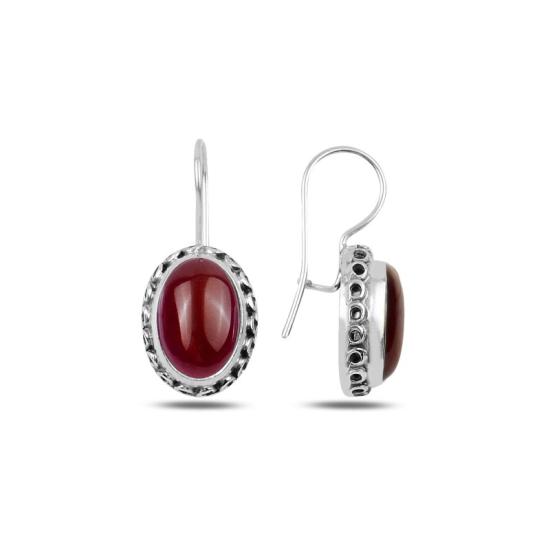 Wholesale Red Agate Handmade Earrings