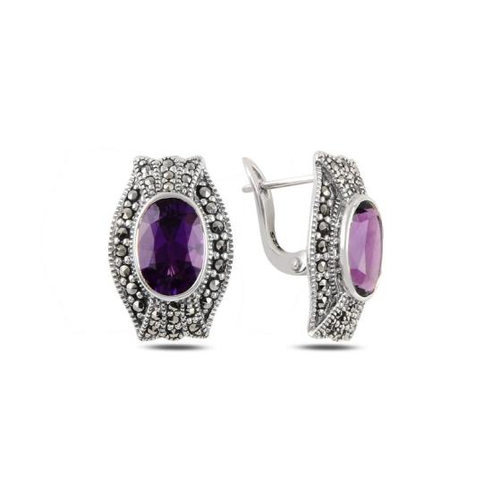 Wholesale CZ & Marcasite Latch Back Earrings