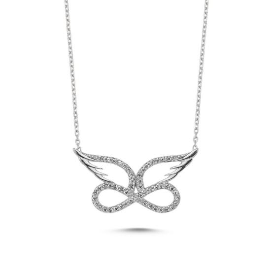 Wholesale CZ Wing & Infinity Necklace