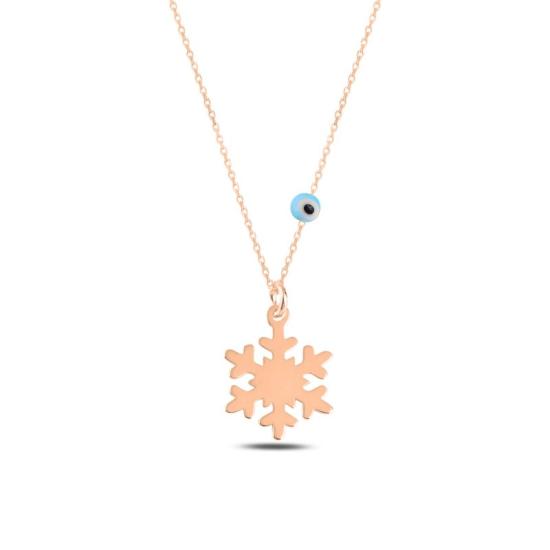 Wholesale Snowflake with Evil Eye Necklace