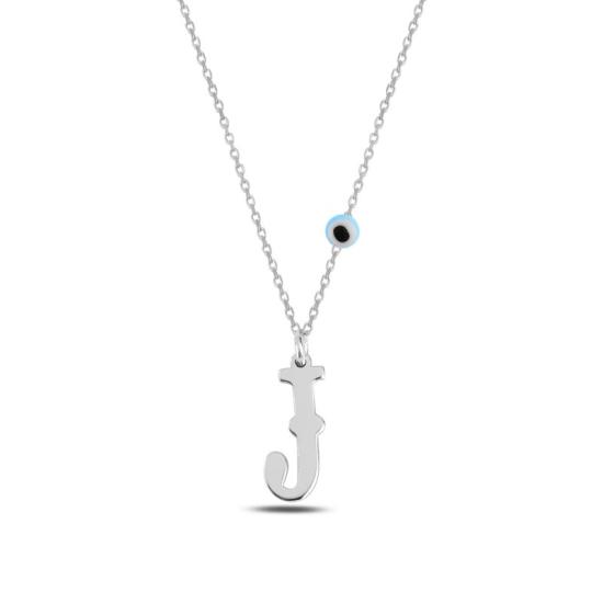 Wholesale -J- Initial Plate Necklace