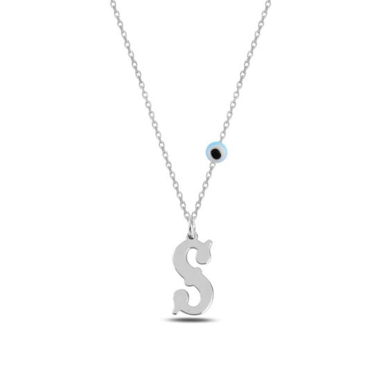 Wholesale -S- Initial Plate Necklace