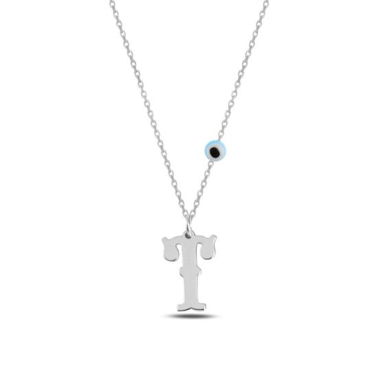 Wholesale -T- Initial Plate Necklace